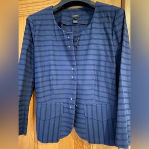 J crew cotton jacket- navy, size 0. Barely worn.